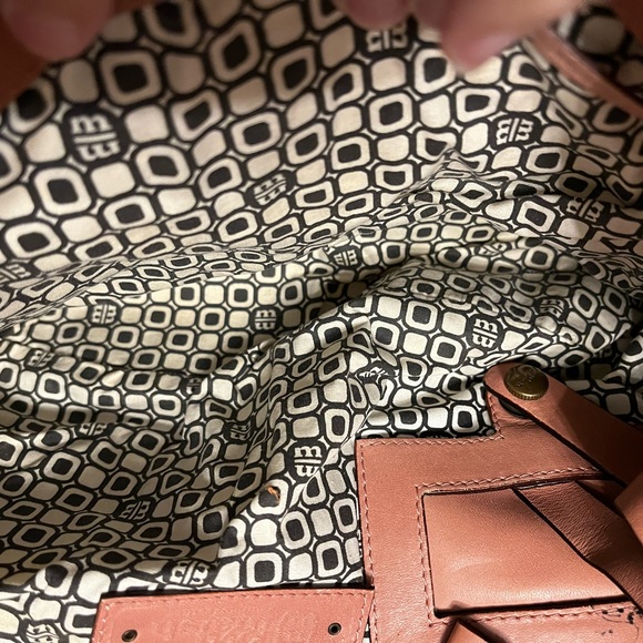 Karl Mannise, made in Italy. Pink and Brown Suede Purse - Picture 11 of 13